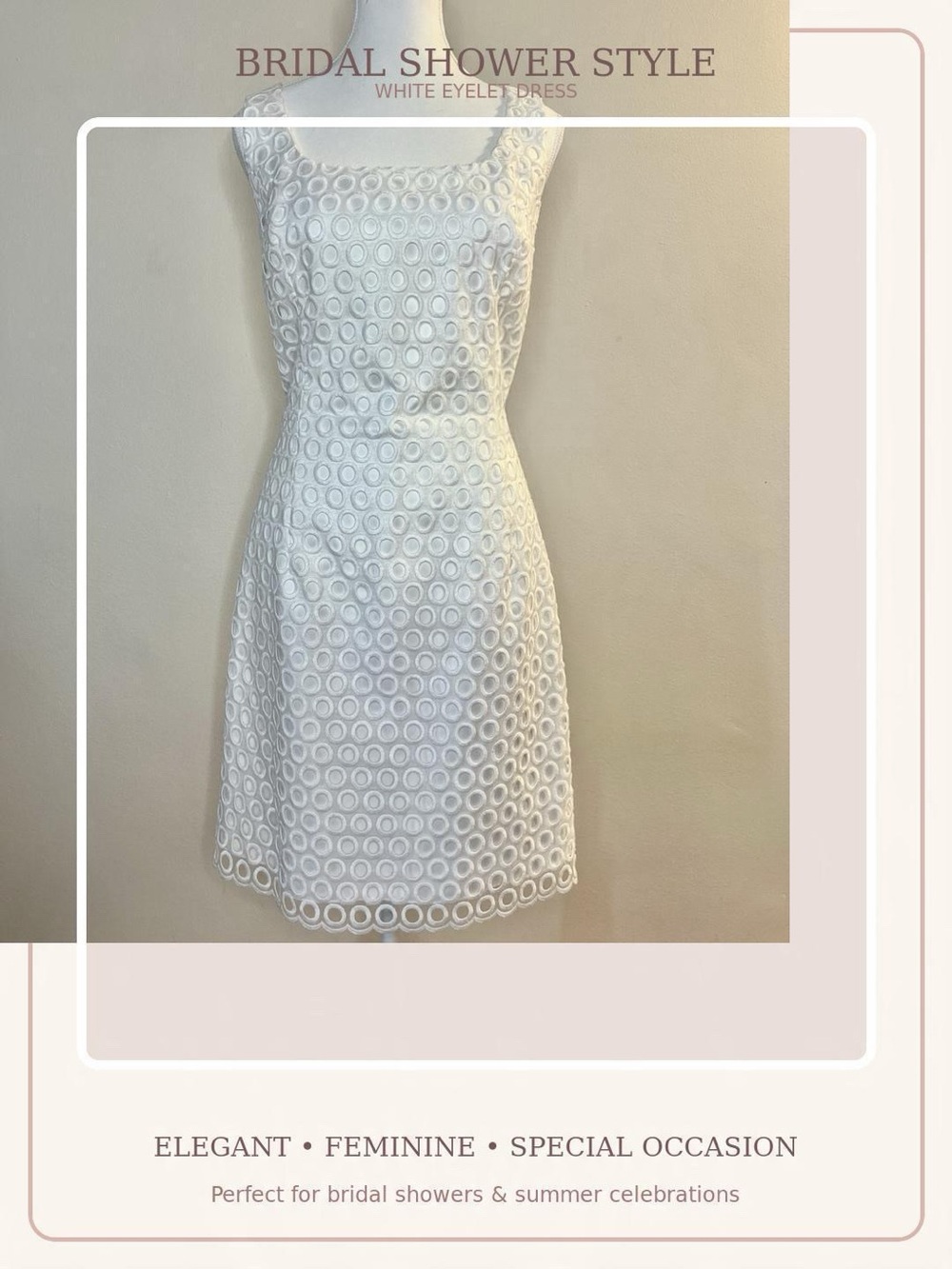 Lilly Pulitzer White Sleeveless Eyelet Sheath Dress